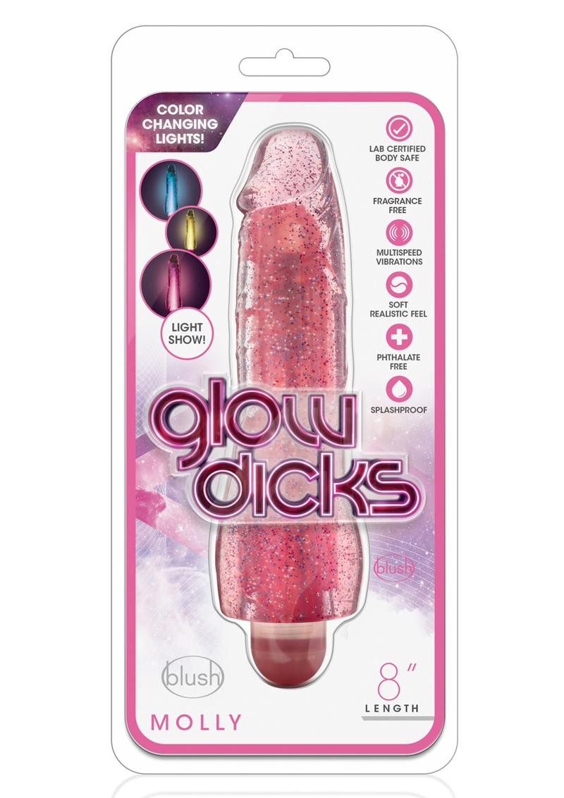 Glow Dicks Molly Glittervibe Pk Vibrator Multi Speed