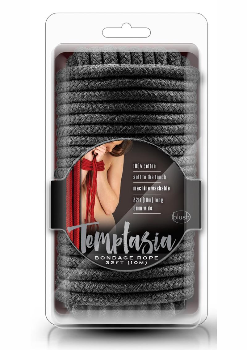 Temptasia Bondage Rope Cotton Black 32 Feet