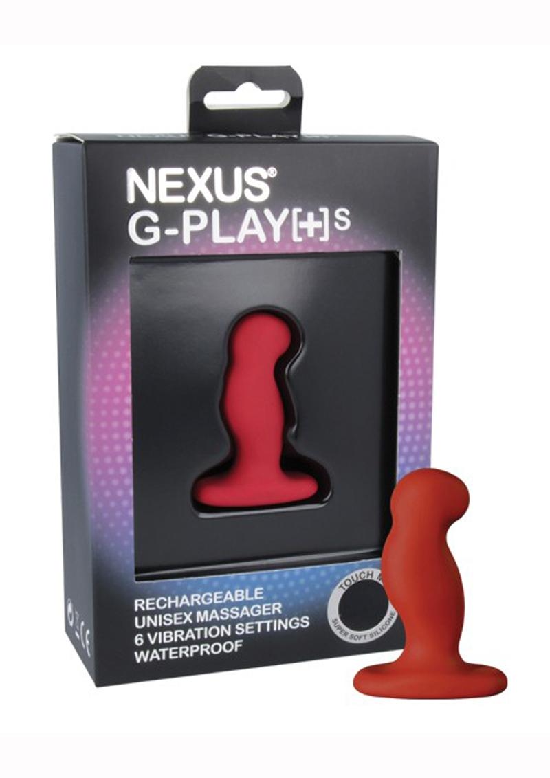 G-Play Small Unisex Vibrator Silicone Rechargeable Waterproof Red