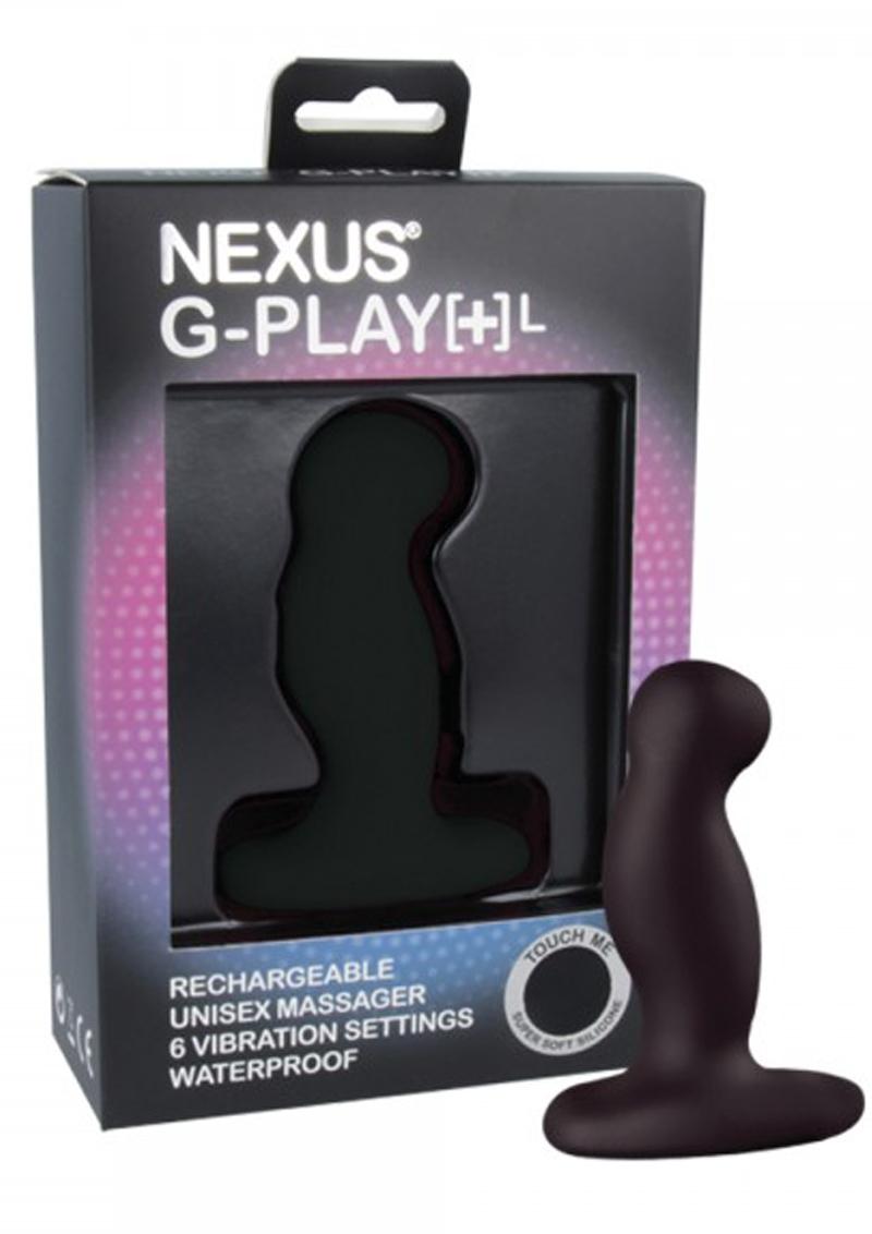G-Play+L Unisex Massager Silicone Rechargeable Waterproof Black