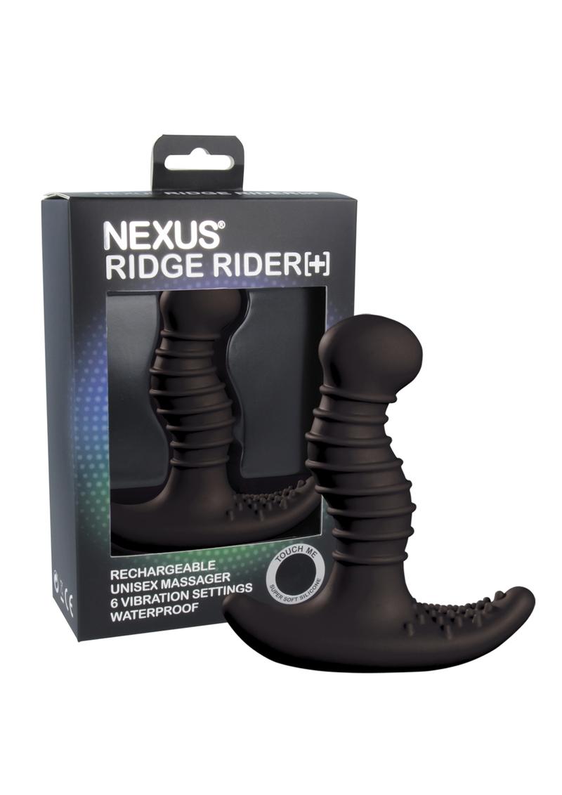 Ridge Rider+ Unisex Massager Silicone Rechargeable Waterproof Black