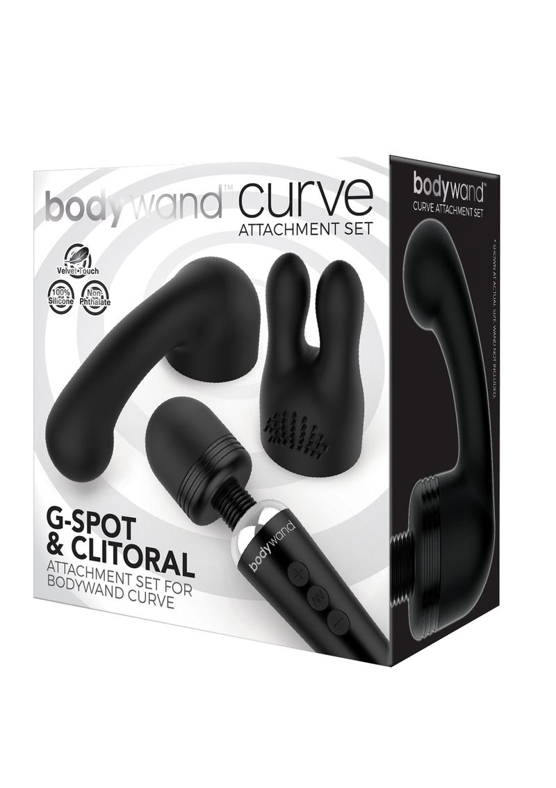 Bodywand Curve Attachment Set Silicone Attachment Black