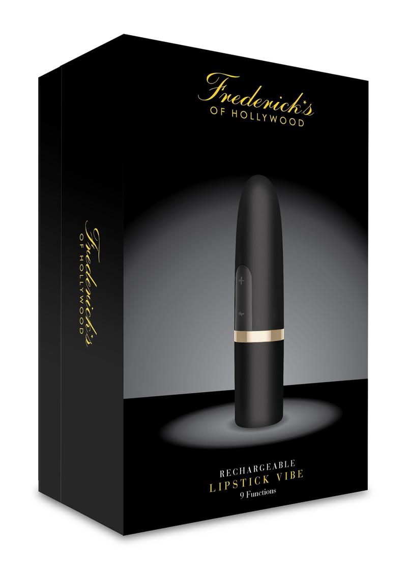 Fredericks`s Of Hollywood USB Rechargeable Lipstick Vibe Silicone Splash Proof Black