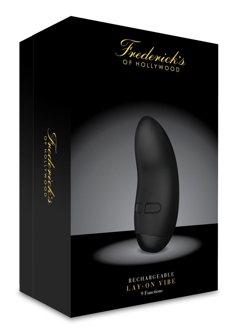 Fredericks`s Of Hollywood USB Rechargeable Come Lay-On Vibrator Silicone Splash Proof Black