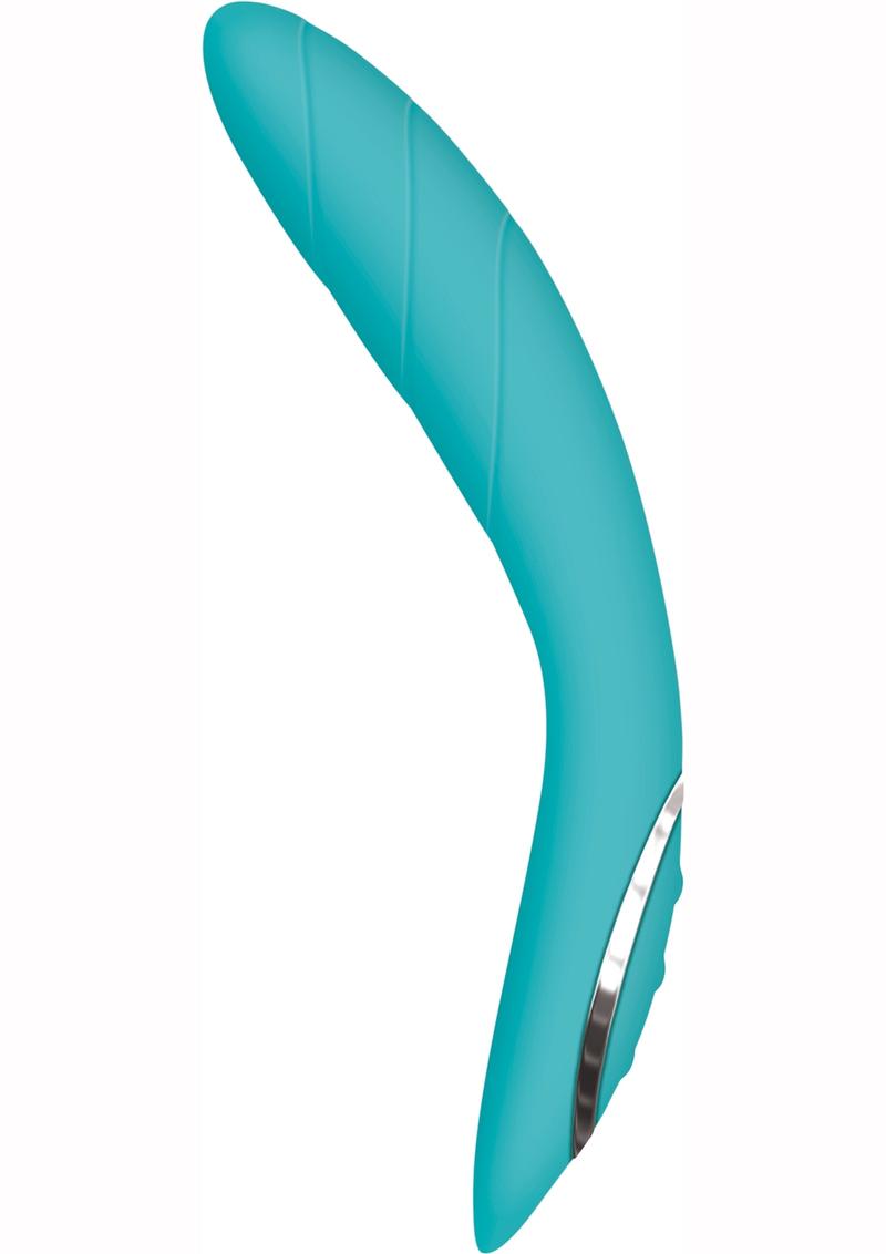 Adam and Eve The G-Gasm Curve Silicone USB Rechargeable Vibrator Waterproof  Blue 8.25 Inch