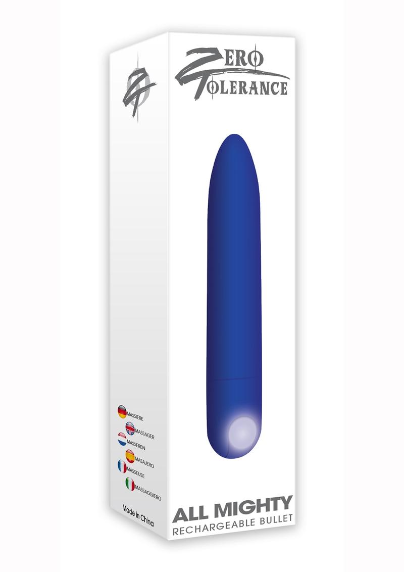 All Mighty Rechargeable Bullet Rechargeable Waterproof Blue