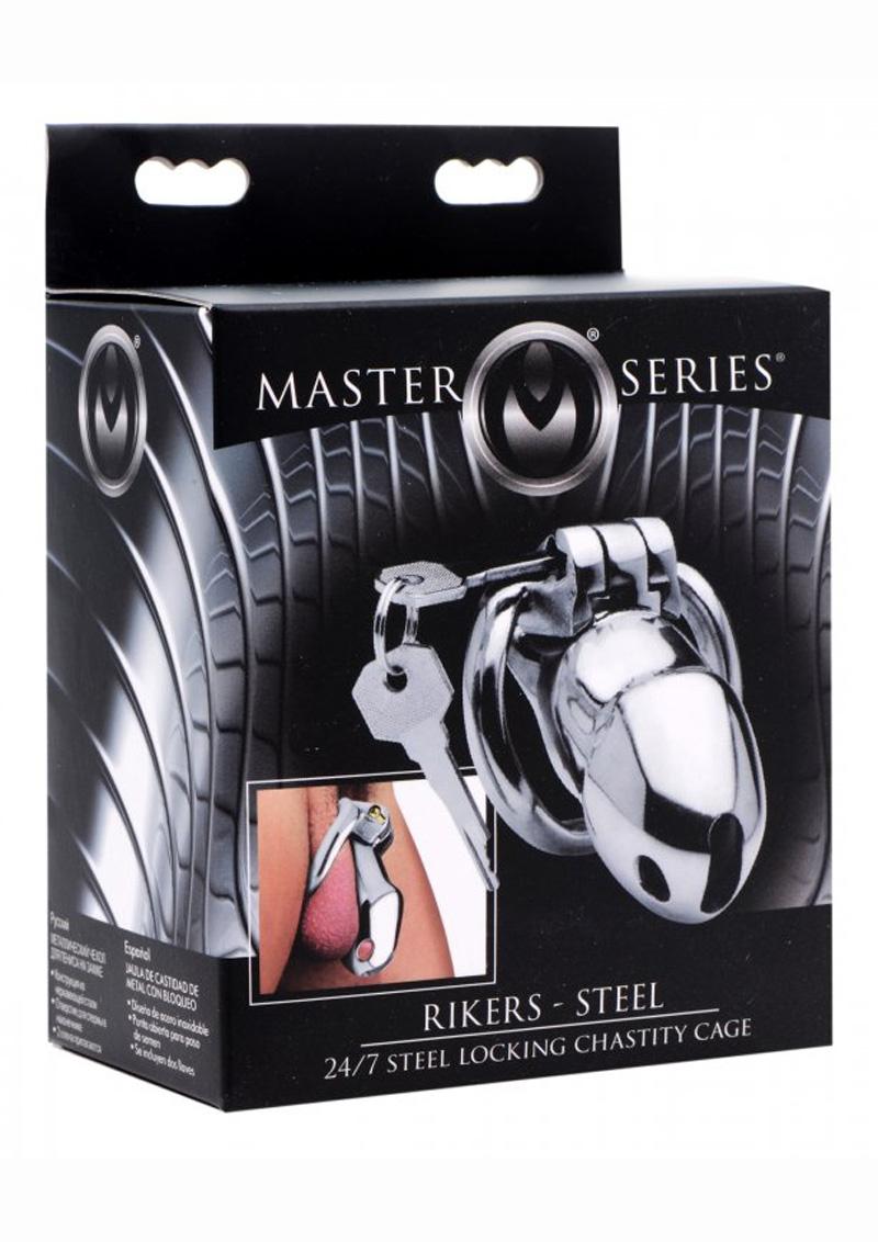 Master Series Rikers 24-7 Stainless Steel Chasity Cockcage With Key