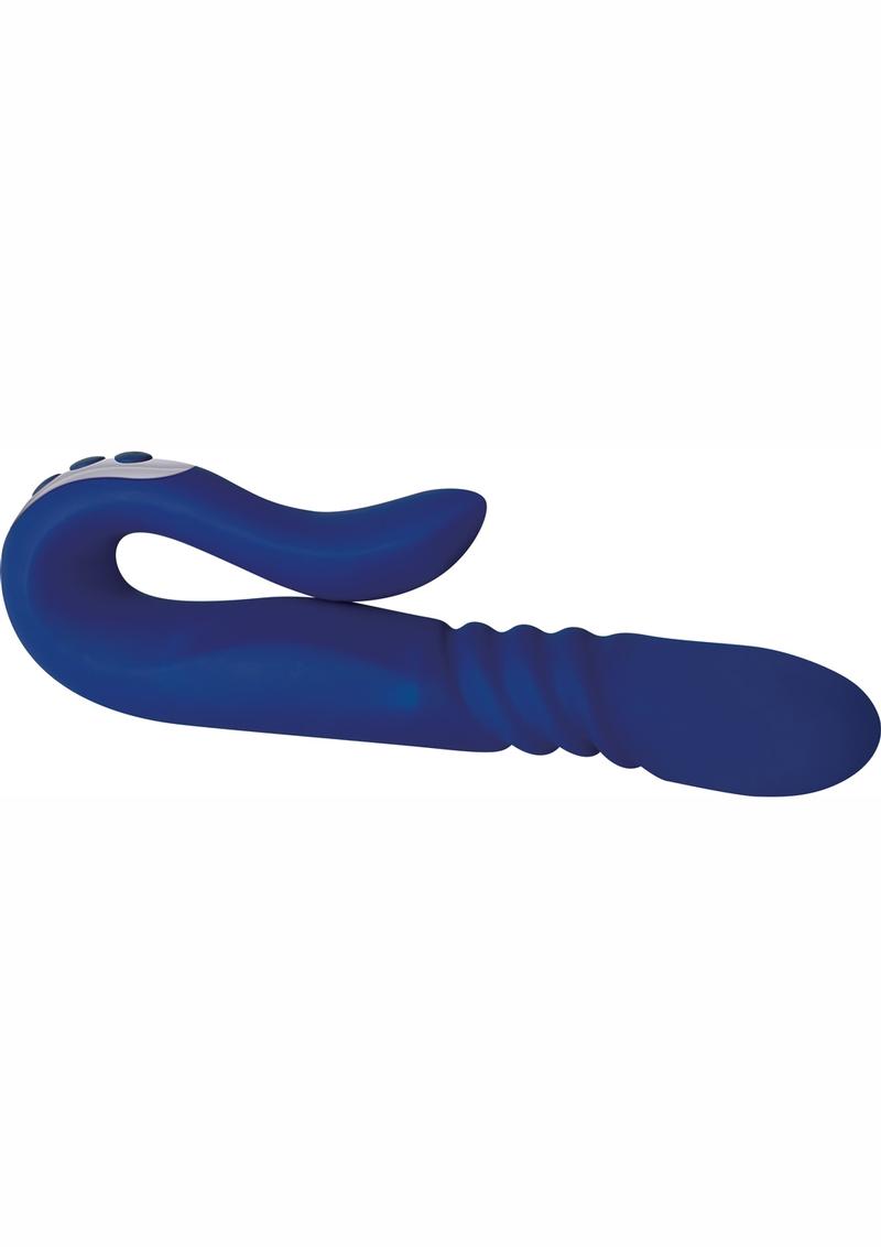 Adam and Eve Eve`s Deluxe Thruster Multispeed Vibrator Blue 9 Inches