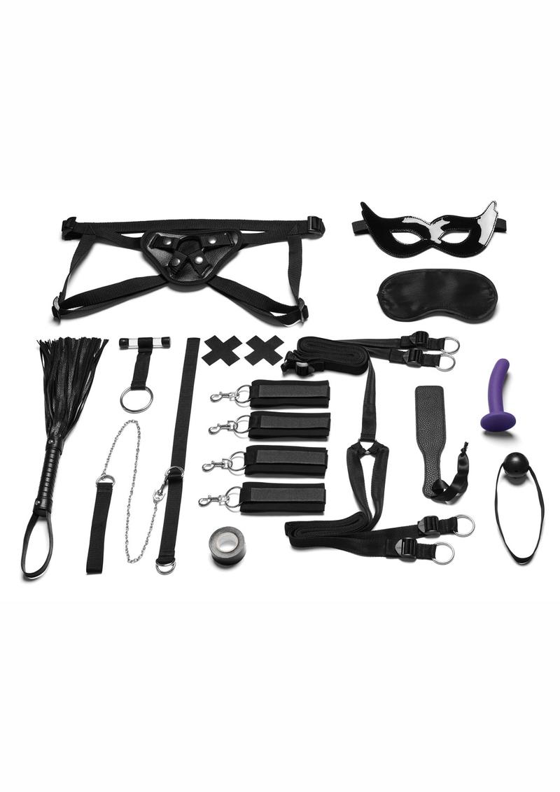 Lux Fetish Everything You Need Bondage In-A-Box Bedspreader 12 Piece Set