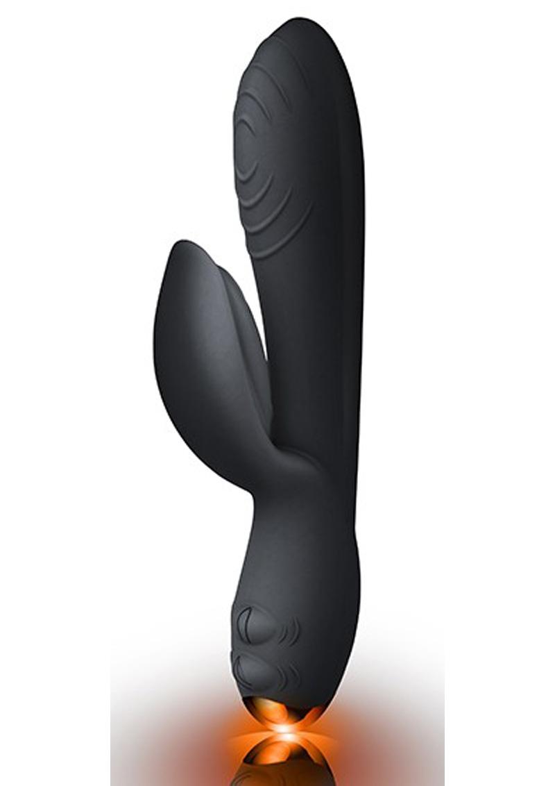 Every Girl Black Vibrator With Clit Stimulation Waterproof Multifunction