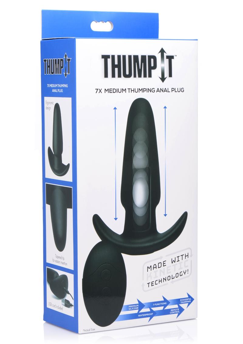 Thump It Silicone Butt Plug Silicone Rechargeable Anal Multi Function