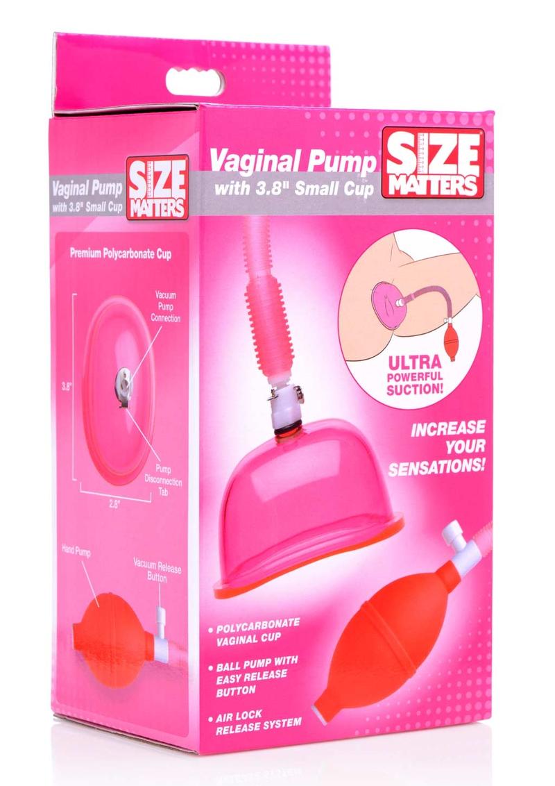 Size Matters Vaginal Pump With Small Cup 3.8 Inch Pink