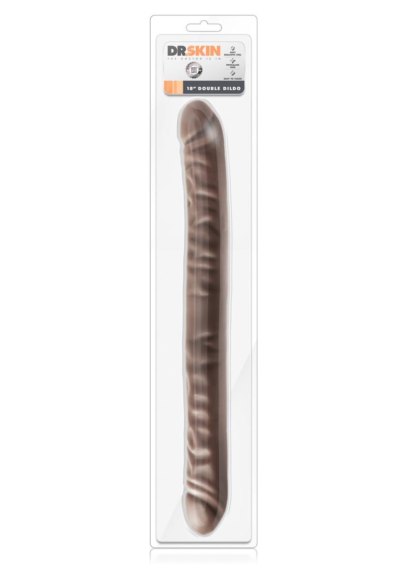 Dr Skin Double Dildo 18in - Chocolate