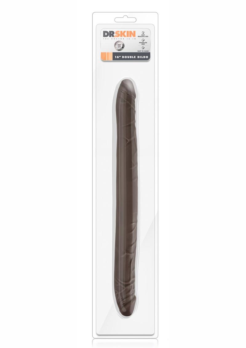 Dr Skin Double Dildo 16in - Chocolate