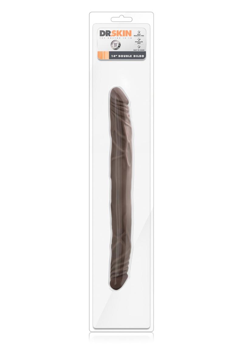 Dr Skin Double Dildo 14in - Chocolate