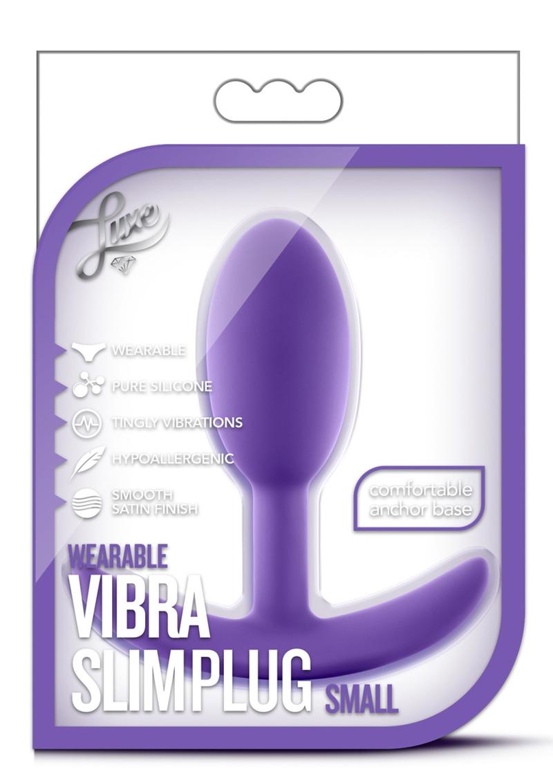 Luxe Wearable Vibra Slim Plug Silicone Small - Purple