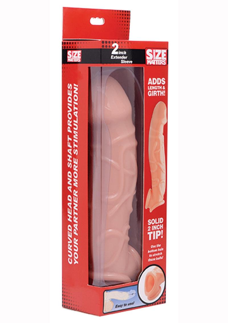 Size Matters 2 Inch Penis Extender Sleeve Flesh 9 Inches