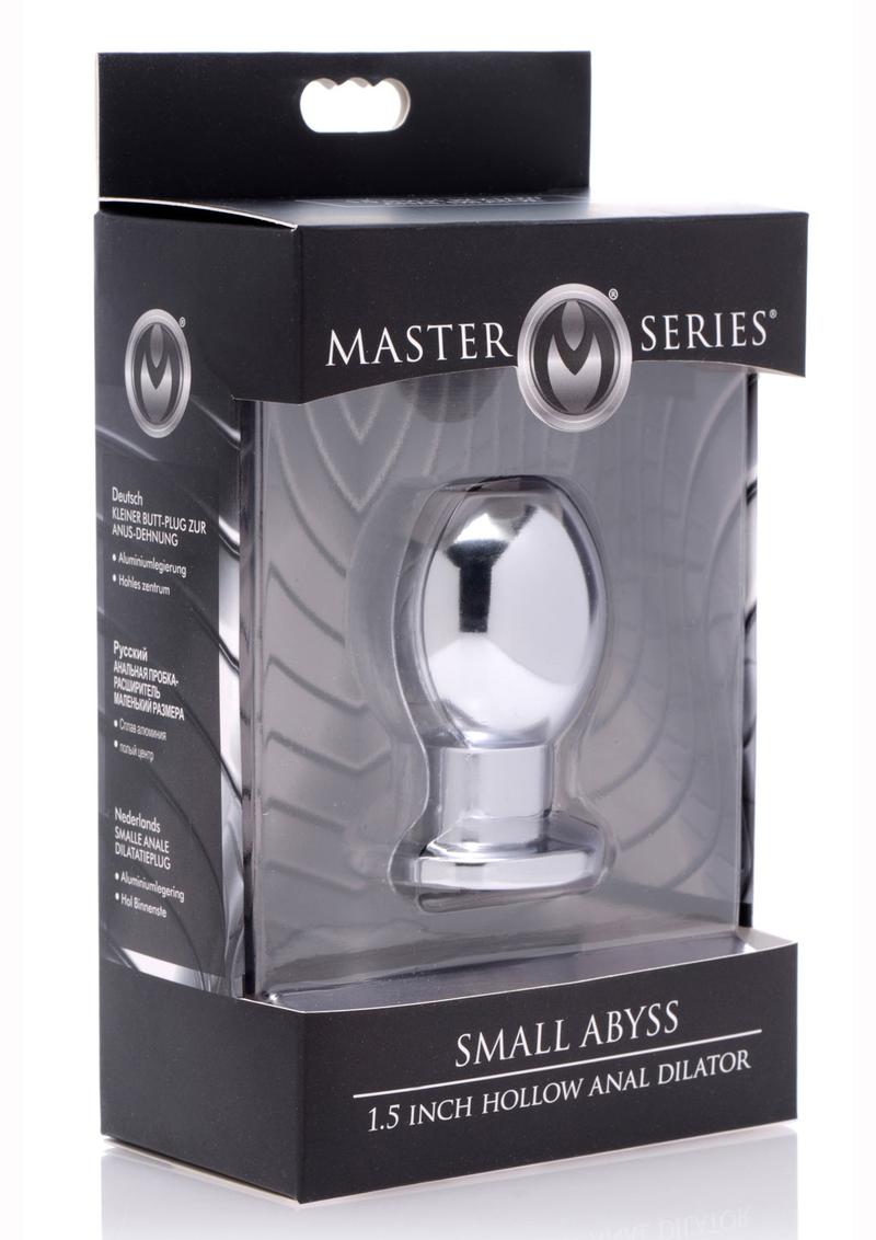 Master Series Small Abyss Aluminum Alloy 1.5 Inch Hollow Anal Dilator  2.3 Inches