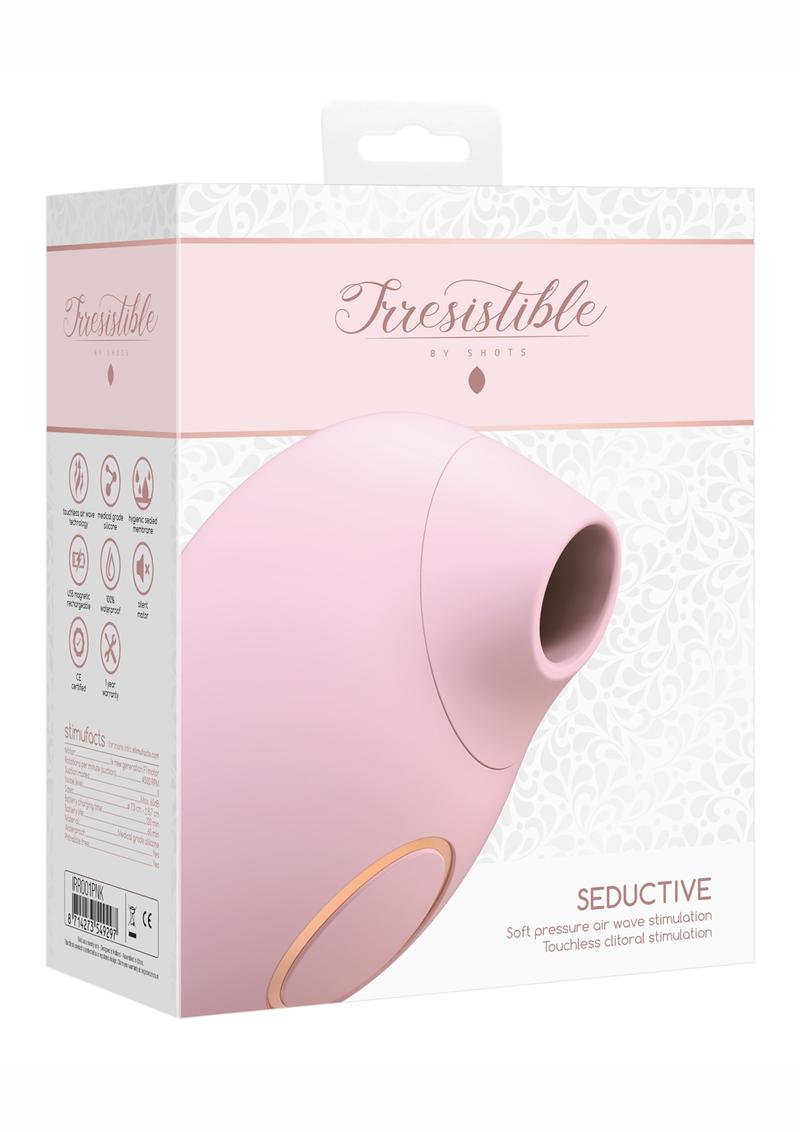 Irresistible Seductive Soft Pressure Air Wave Touchless Clitoral Stimulation Silicone USB Magnetic Charge Stimulator Waterproof Pink