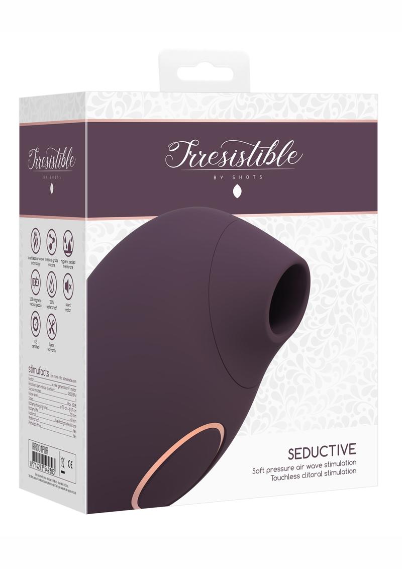 Irresistible Seductive Soft Pressure Air Wave Touchless Clitoral Stimulation Silicone USB Magnetic Charge Stimulator Waterproof Purple