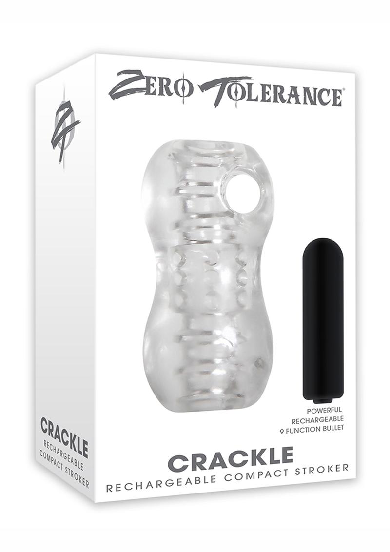 Zero Tolerance Crackle USB Rechargeable Compact Textured Stroker Waterproof Clear 3.15 Inches