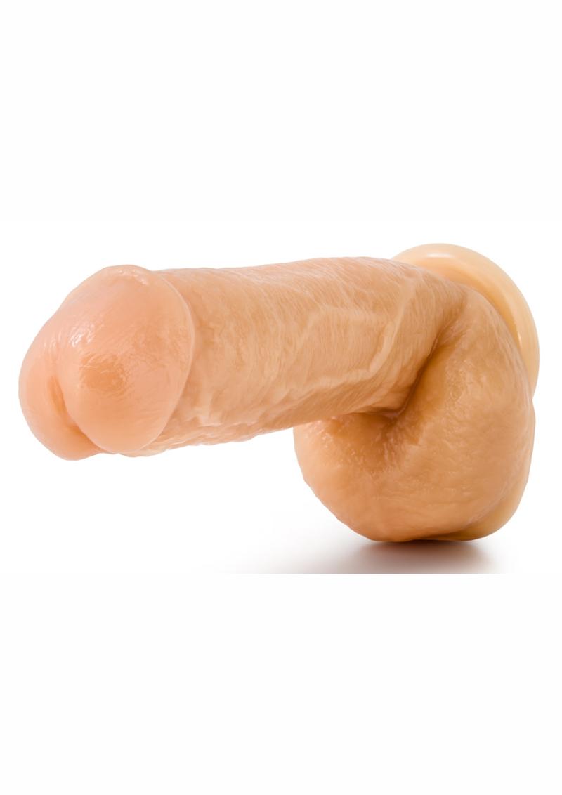 Hung Rider Trigger Dildo Harness Compatible Suction Cup Beige 8.5 Inch