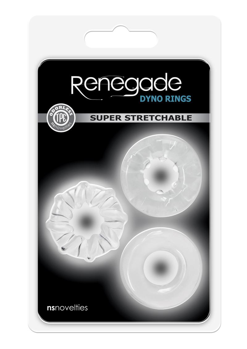 Renegade Dyno Rings Clear Cock Ring Set Non-Vibrating
