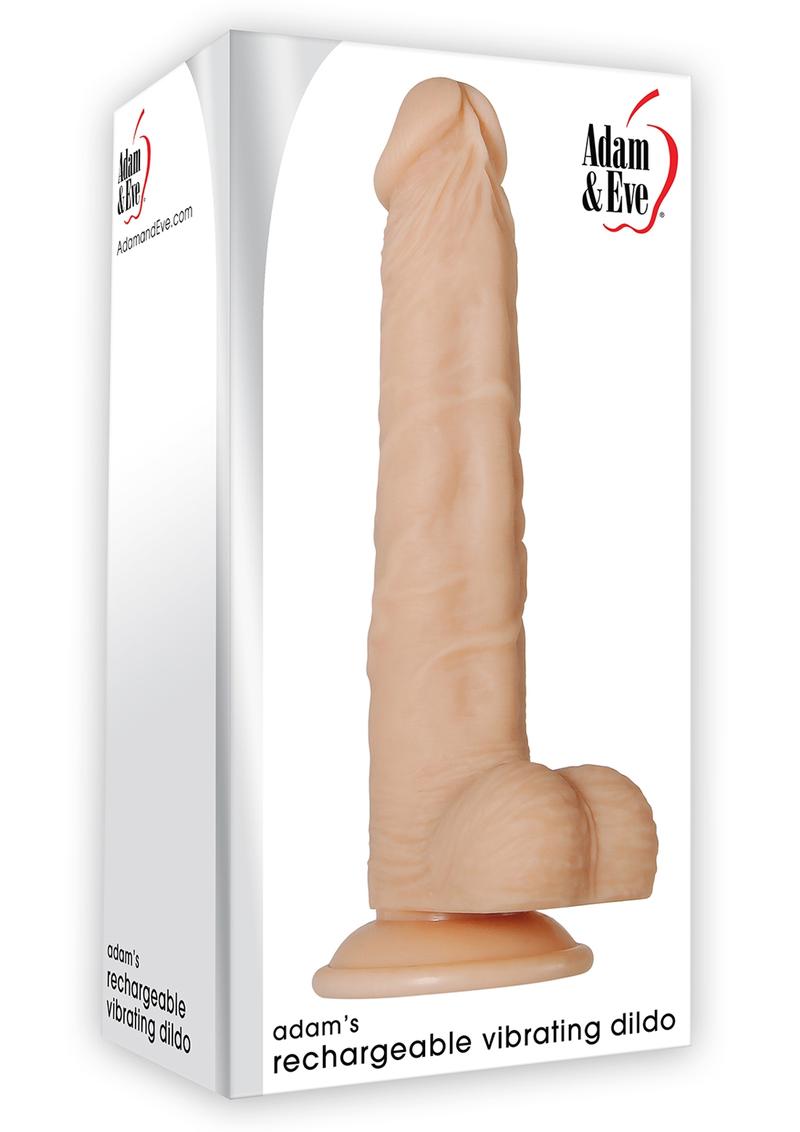 Adam and Eve Adam`s Rechargeable Vibe Dildo Silicone Waterproof Multi Speed Rechargeable