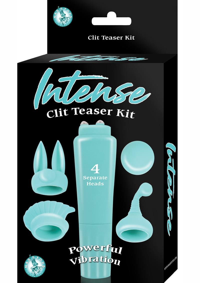 Intense Clit Teaser Kit Aqua Silicone Mini Massager Vibrating