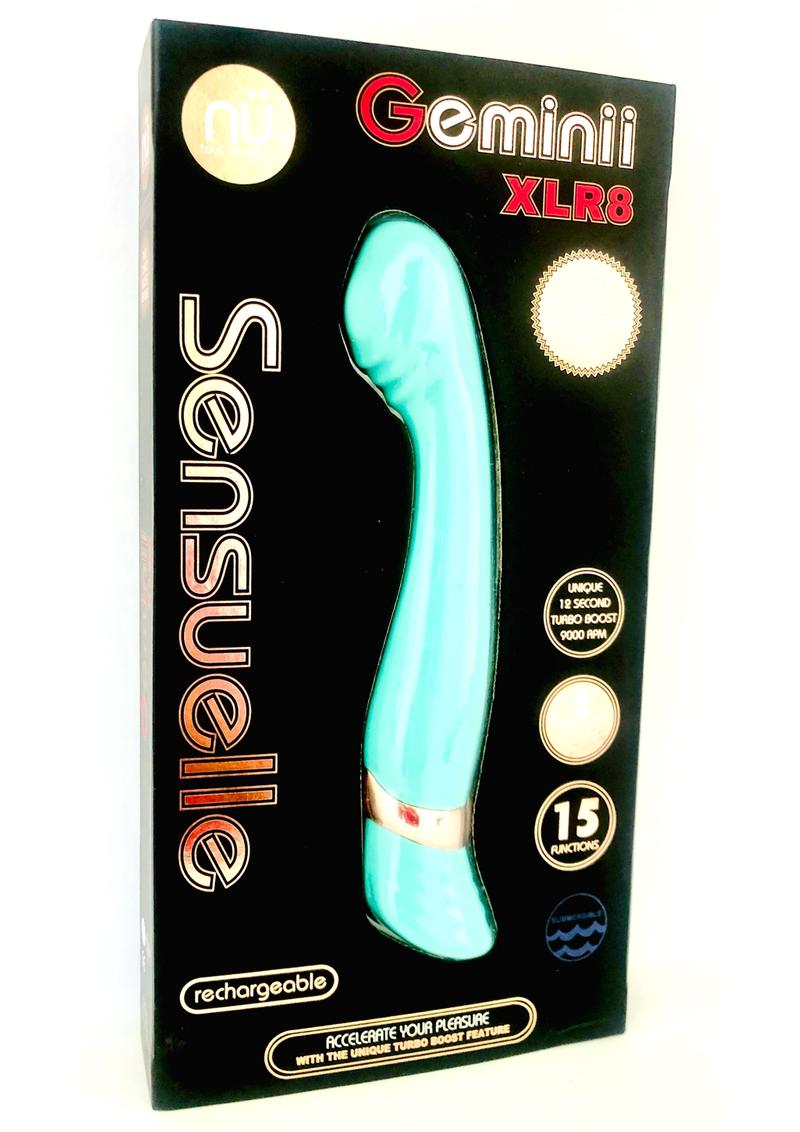 Geminii Xlr8 Turbo Boost Rechargeable Vibrator Electric Blue