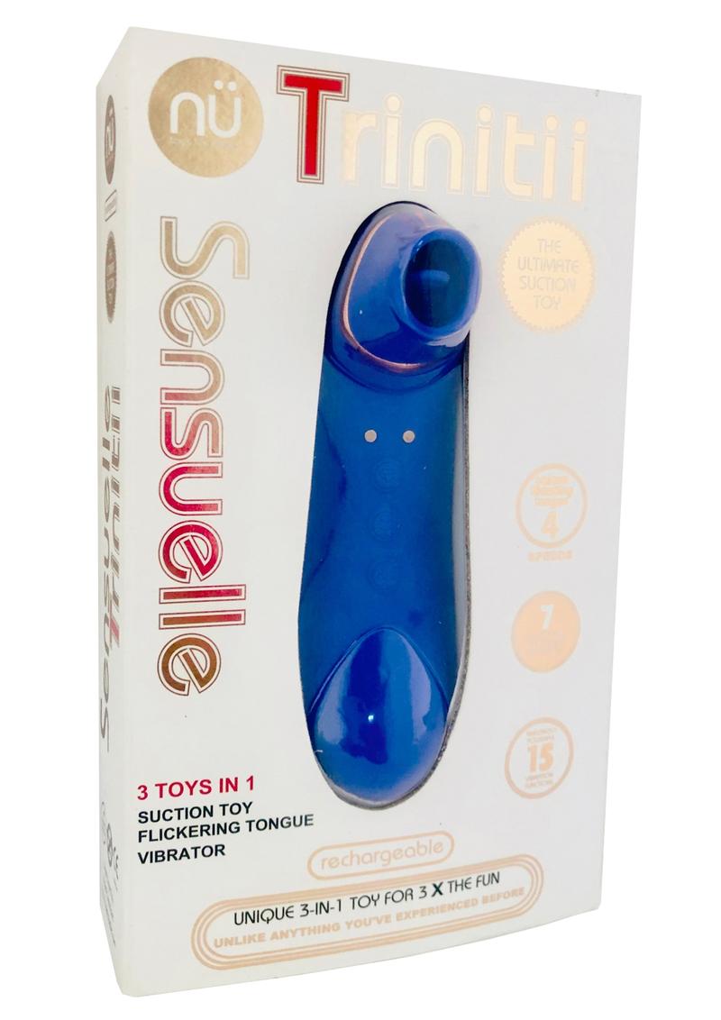 Trinitii Suction Tongue Vibrator Rechargeable Multi Speed Ultra Violet