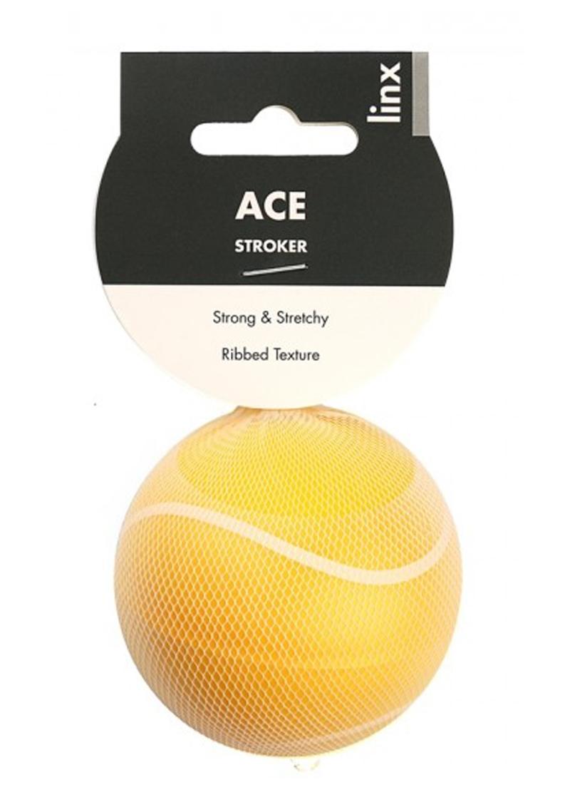 Linx Ace Stroker Ball Masturbator Ribbed Textured Waterproof Yellow