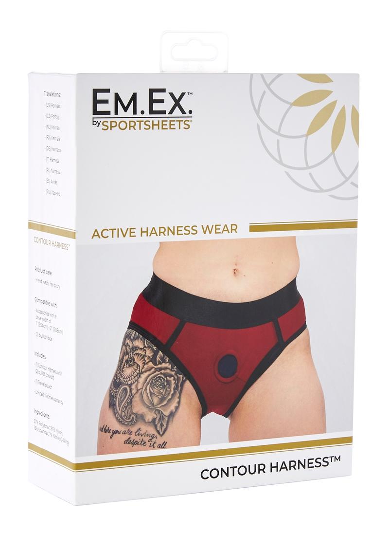 EM. EX. Active Harness Wear Contour Harness Briefs Red Extra Small - 20-22