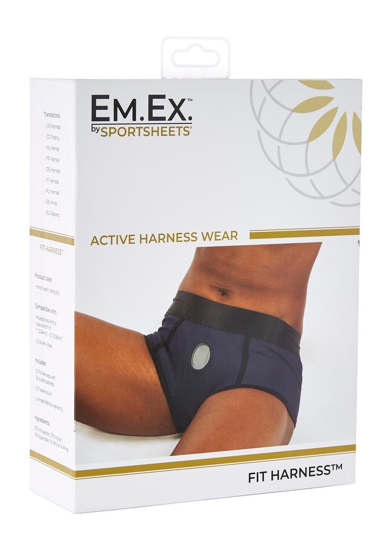 EM. EX. Active Harness Wear Fit Harness Boy Shorts Blue Large-28-31