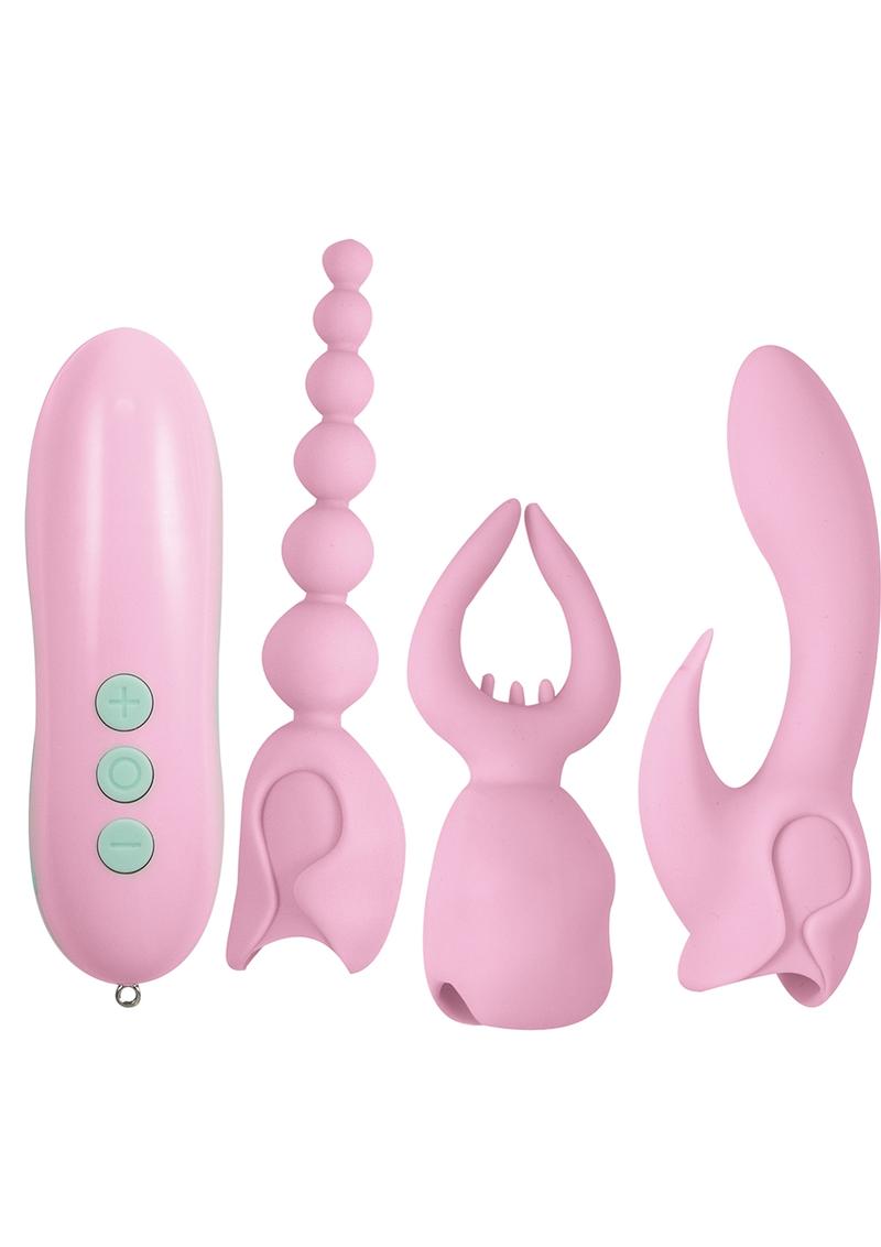 Pink Elite Collection Ultimate Orgasm Kit Rechargeable Silicone Remote Waterproof