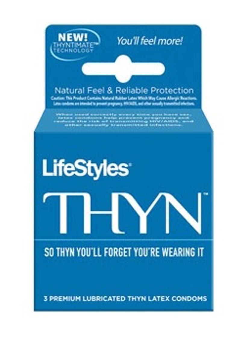 Lifestyles Ultra Thin Lubricated Latex Condoms 3-Pack