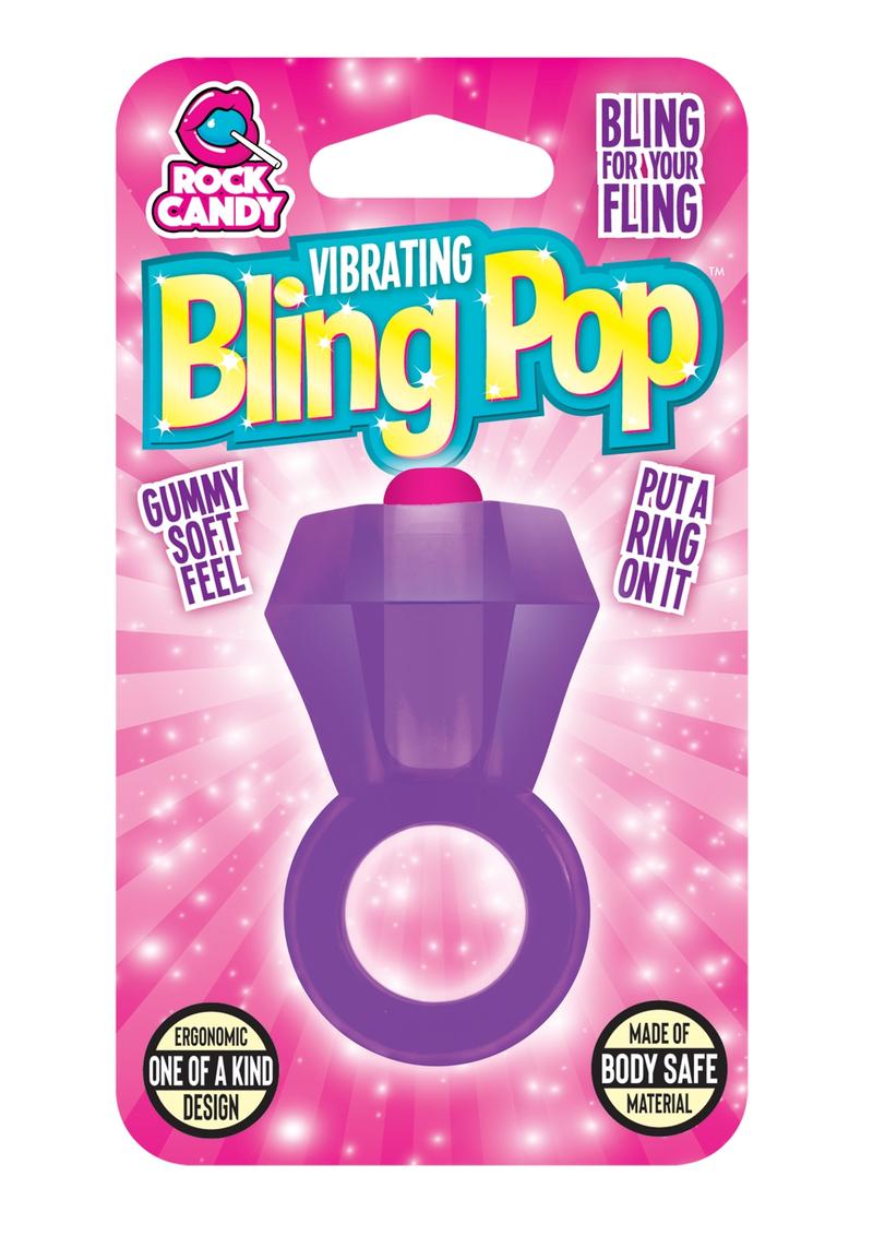 Rock Candy Vibrating Bling Pop Cock Ring Purple