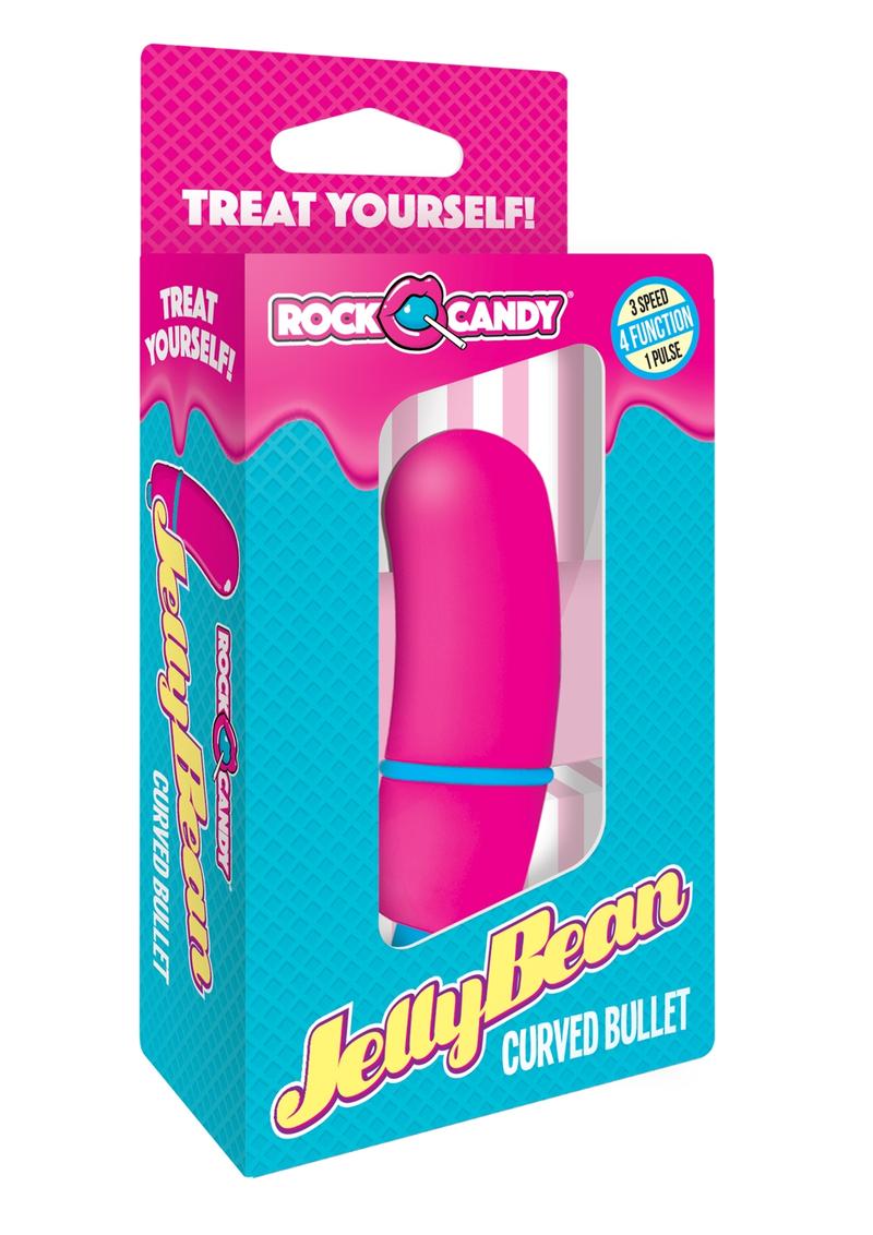Rock Candy Jellybean Curved Bullet Multi Speed Splashproof Pink