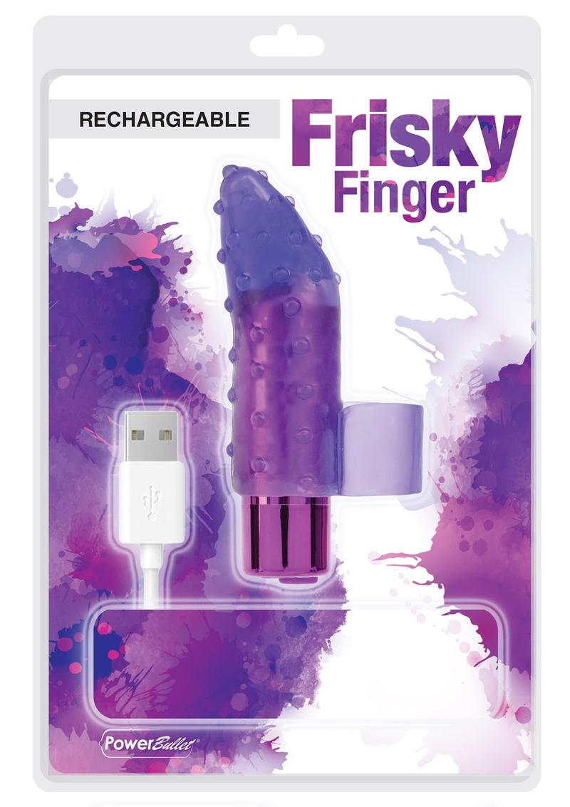 Powerbullet USB Rechargeable Frisky Finger Multi Function Waterproof Purple