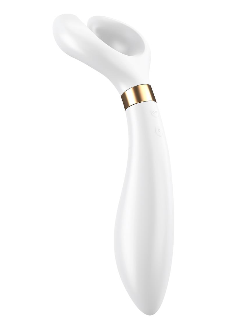 Satisfyer Partner Multifun 3  Multi Vibration Silicone Waterproof  Rechargeable White