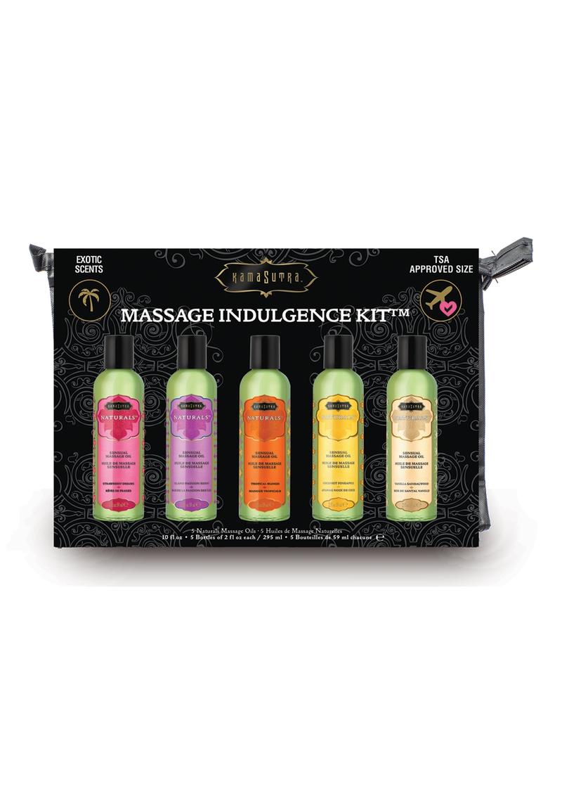 Massage Indulgence Kit Massage Oils Scented Assorted 2 ounce Bottle