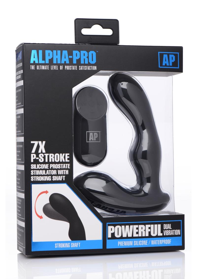 Alpha-Pro 7x P-stroke Prostate Stimulator With Stroking Shaft Silicone Waterproof