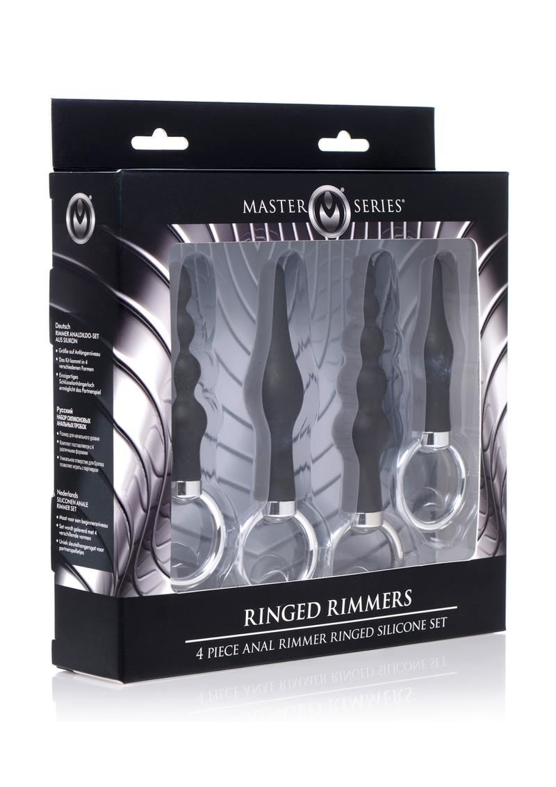 Master Series Ringed Rimmers 4 Piece Anal Rimmer Ringed Silicone Set