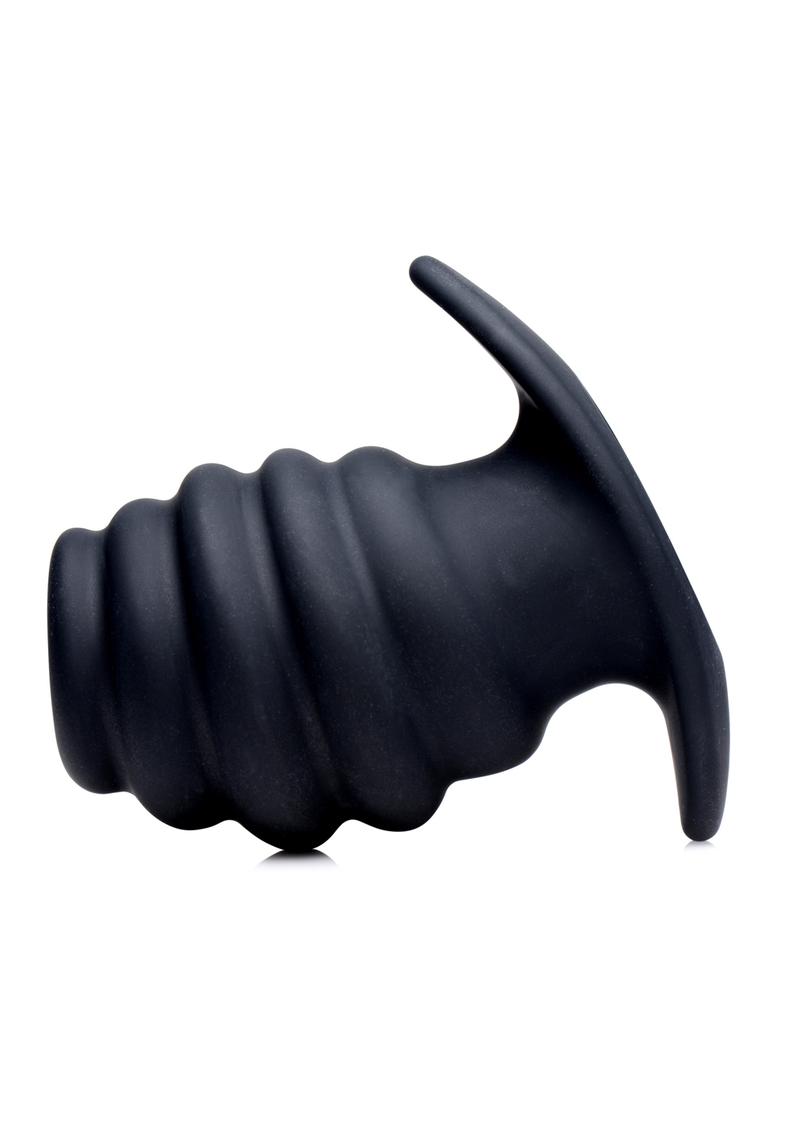 Master Series Hive Ass Tunnel 3.4 Inch Silicone Ribbed Hollow Anal Plug Medium