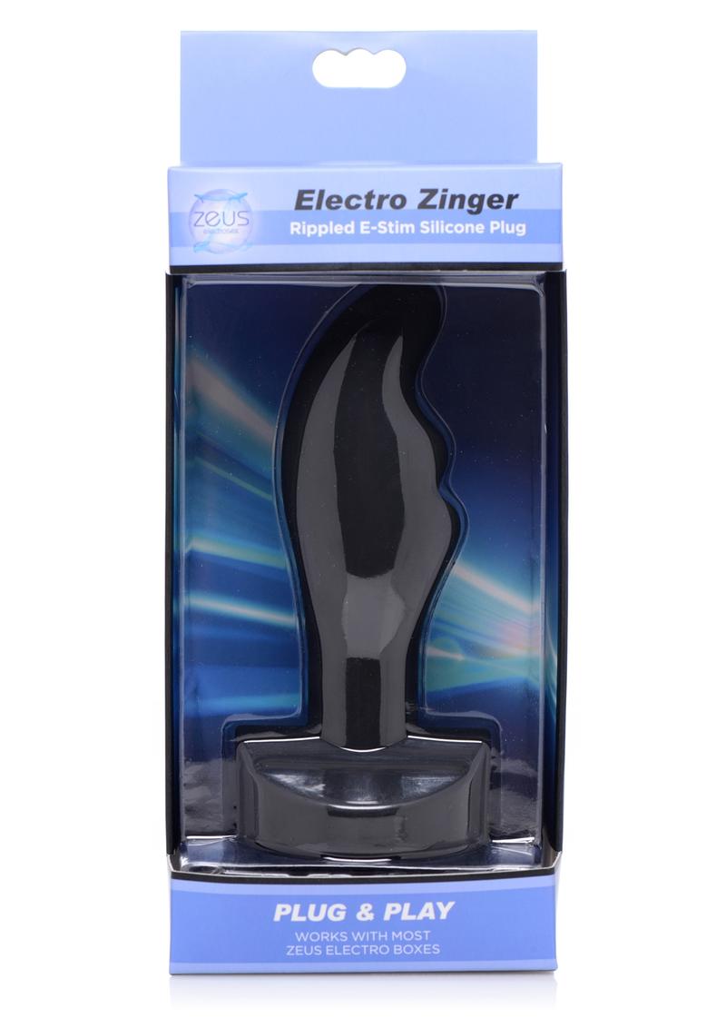 Zeus Electro Zinger Rippled E-Stim Silicone Plug and Play