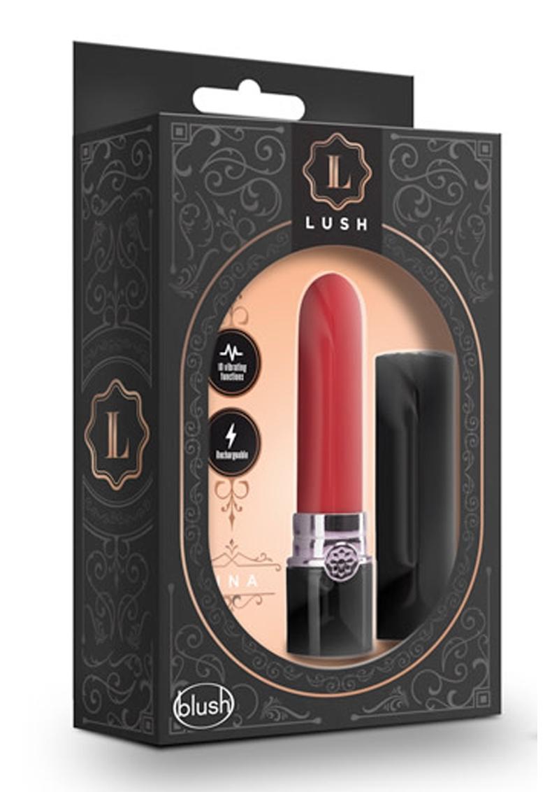 Lush Lina Silicone USB Rechargeable Discreet Lipstick Vibe 4 Inches