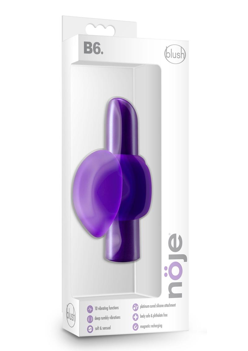 Noje B6 Iris Multi Function Finger Vibrator Bullet Rechargeable Silicone  Purple