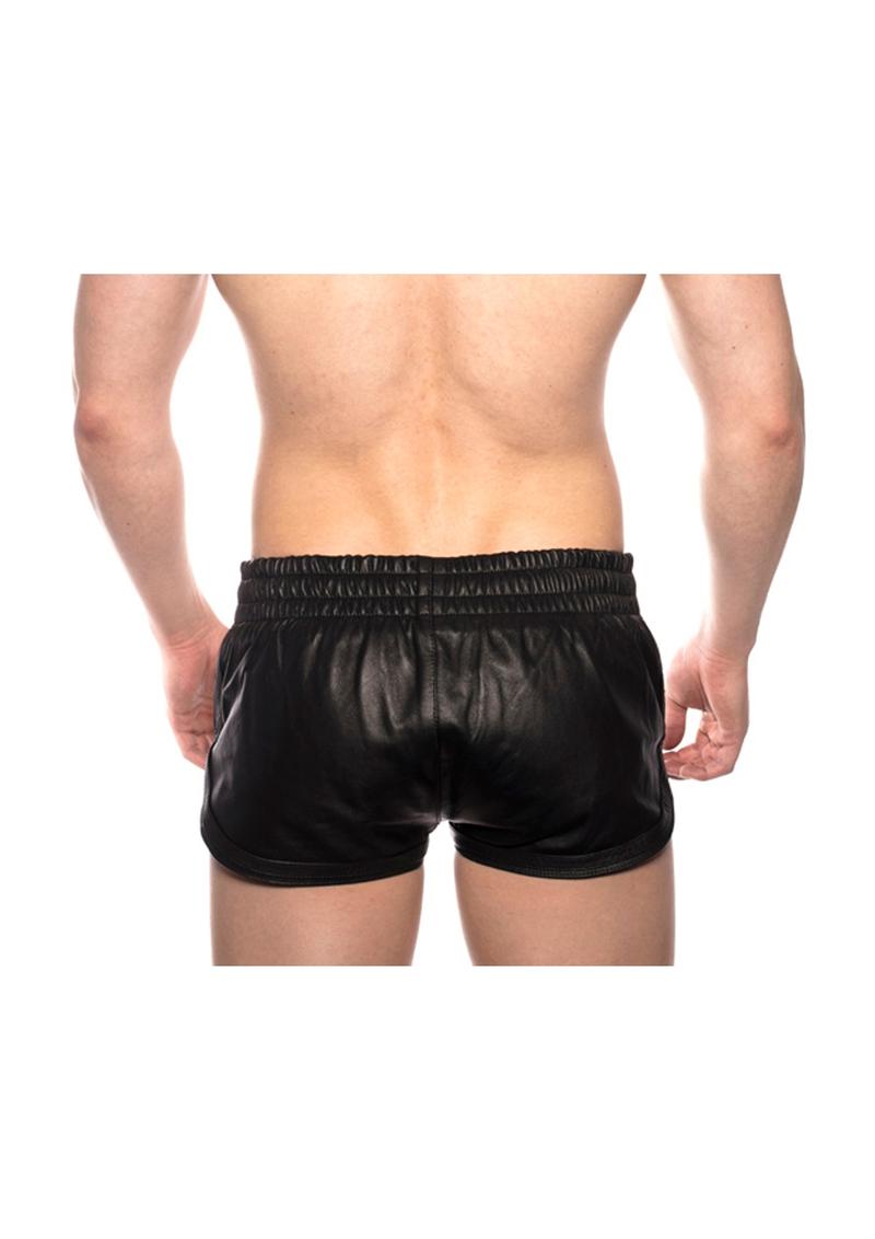 Prowler Red Leather Sport Shorts Blk Xl