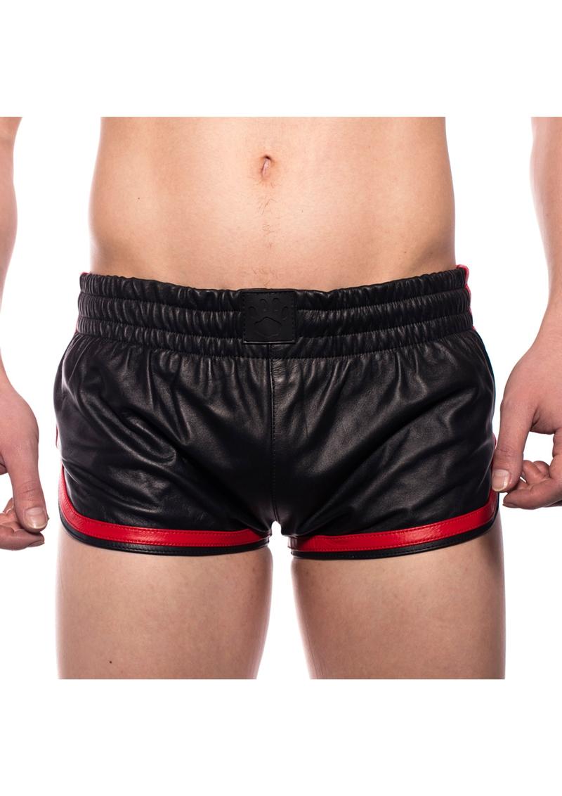 Prowler Red Leather Sport Shorts Red Xl