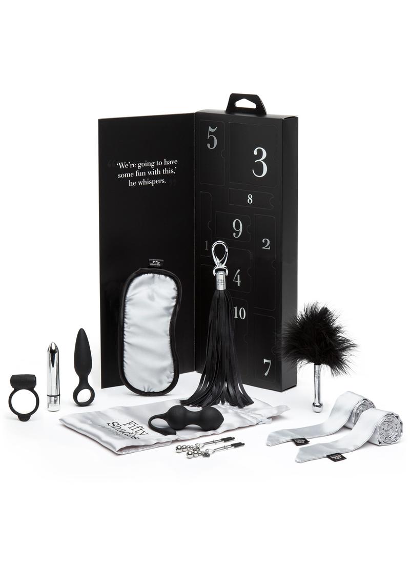 Fifty Shades Of Grey Pleasure Overload 10 Days Of Play Couples BDSM Kit  Black - Shop Velvet Box Online